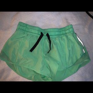 Size 6 Bright Green Tracker Lululemon Shorts